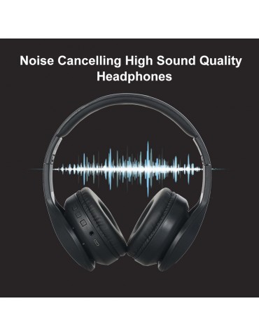 OY712 Bluetooth 5.0 Wireless Headphones Noise Cancelling Over Ear Gaming Headset AUX IN Foldable Ear Cups with Built-in Microphone for Travel Home Office