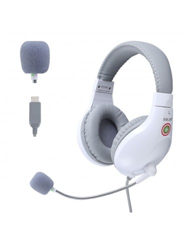 A566H Computer Wired Headphone Student Lightweight Noise Cancelling Headset with Microphone for Online Study Education Test