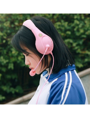 A566H Computer Wired Headphone Student Lightweight Noise Cancelling Headset with Microphone for Online Study Education Test