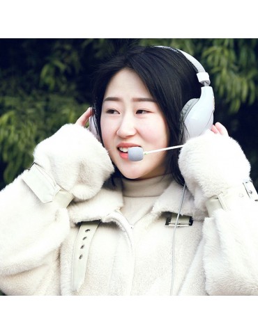 A566H Computer Wired Headphone Student Lightweight Noise Cancelling Headset with Microphone for Online Study Education Test