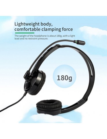 H58 Computer Wired Headphone Office Bussiness Lightweight Noise Cancelling Headset with Microphone