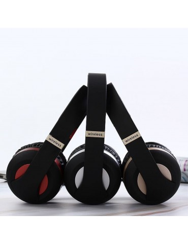 MH4 Head-mounted BT5.0 Wireless Headset with Microphone HiFi Stereo Sound Button Operation FM Function