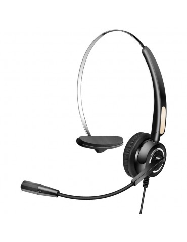 Communication Headset Upgrade Directional Noise-canceling Headphones 330°Adjustable Ear Plate Leather Earmuffs The USB Connector