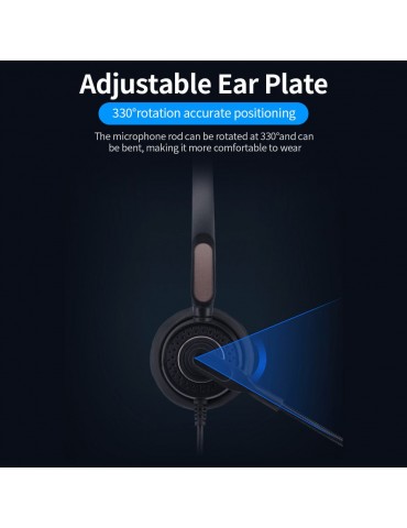 Communication Headset Noise - cancelling & Mono - ear Headset Compatibility Light & Convenient Hearing Protection USB Connector