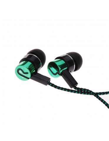 1.1M Reflective Fiber Cloth Line Noise Isolating Stereo In-ear Earphone Earbuds Headphones with 3.5 MM Jack Standard