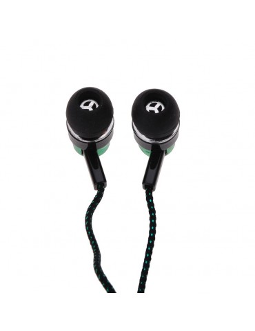 1.1M Reflective Fiber Cloth Line Noise Isolating Stereo In-ear Earphone Earbuds Headphones with 3.5 MM Jack Standard