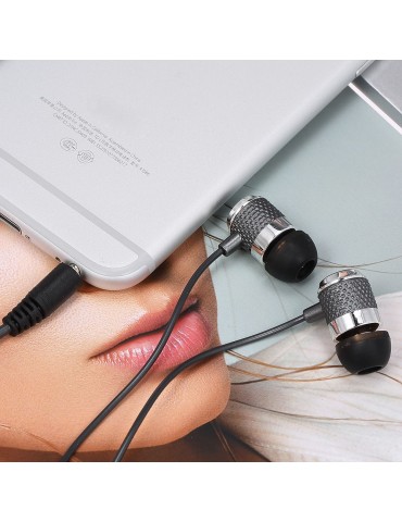 3.5mm Wired Headphone In-Ear Headset Stereo Music Smart Phone Earphone Earpiece Hands-free with Microphone