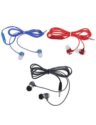 3.5mm Wired Headphone In-Ear Headset Stereo Music Smart Phone Earphone Earpiece Hands-free with Microphone