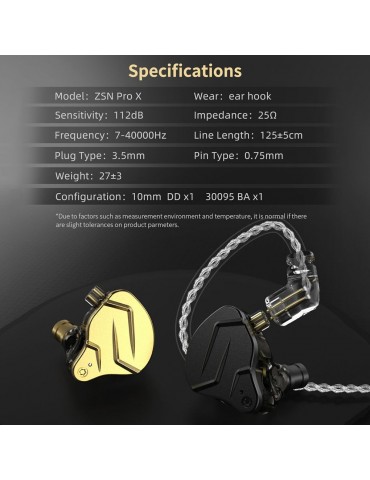 ZSN PRO X Wired In-ear Headphones DIY Earphones 1BA+1DD Hybrid Driver HIFI DJ Monitor Running Sport Earbud