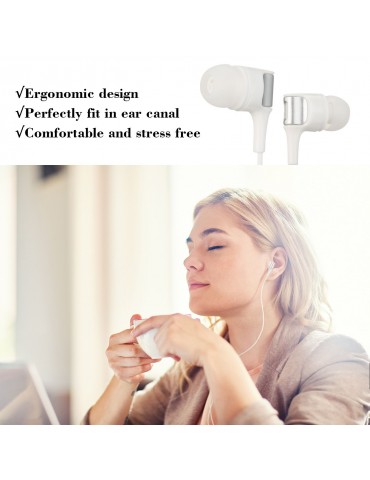 In-ear Headphones Wired Headset 3.5mm Jack Stereo Earphone In-line Control with Mic for Smart Phone Tablet PC