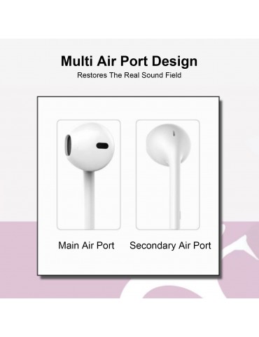 U88 Universal Wired Control Earphone Fashion Pure Color 3.5mm Plug Headphone with Microphone