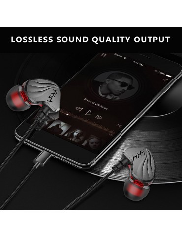 T2000 Music Headphones Type-C Wired In-ear Earbuds with Microphone & Memory Wire Earhooks for Running Music Game