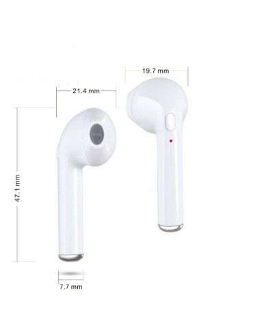 i7 Wireless BT Earphones Mini Earbud Portable Stereo Handfree Earphone Left and Right Ear with Charging Box