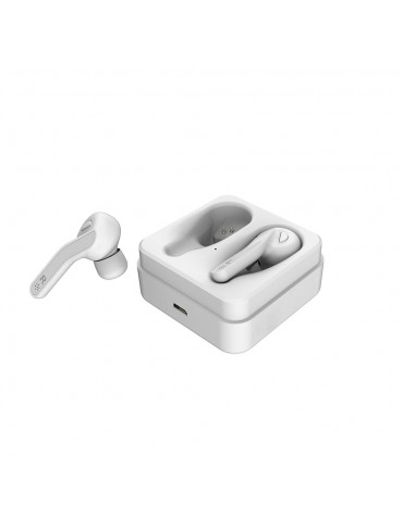 BT Earphone True Wireless Stereo Earbud Headset for Phone White