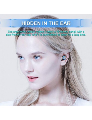 F9-8 Earphones BT 5.0 Wireless Mini Sports Earbuds 8D HiFi Sound Headset HD Call Noise Reduction Siri Voice Assistant Headphones With LED Digital Power Display