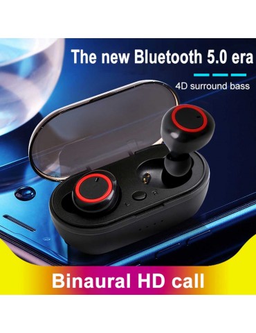 A10 True Wireless Earphones BT V5.0 Stereo Headset Sports Mini Earbuds Handsfree HD Call Headphones With Mic LED Digital Power Display