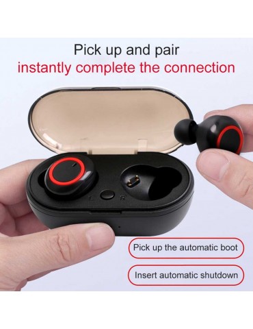 A10 True Wireless Earphones BT V5.0 Stereo Headset Sports Mini Earbuds Handsfree HD Call Headphones With Mic LED Digital Power Display