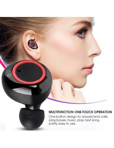 A10 True Wireless Earphones BT V5.0 Stereo Headset Sports Mini Earbuds Handsfree HD Call Headphones With Mic LED Digital Power Display