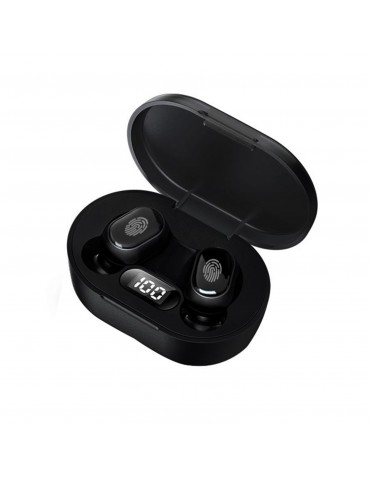 True Wireless Stereo-100 Wireless In-Ear Earbuds with Stereo Sound Noise Reduction Waterproof BT 5.1 Earphones with LED-Digital Display Touch-Control Headphones Headsets with HD Call for Sport Music