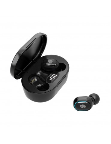 True Wireless Stereo-100 Wireless In-Ear Earbuds with Stereo Sound Noise Reduction Waterproof BT 5.1 Earphones with LED-Digital Display Touch-Control Headphones Headsets with HD Call for Sport Music