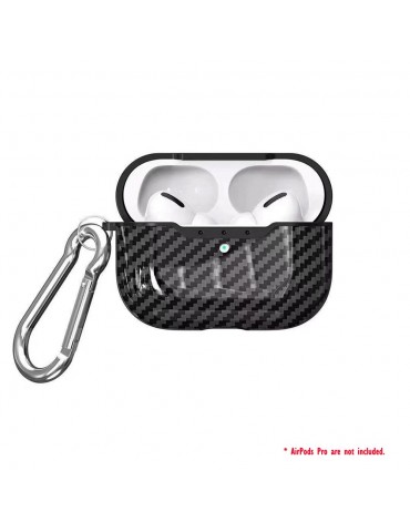 Silicone Protective Case Compatible with Apple AirPods Pro Wireless BT Earphones Case Shockproof Scratch-Resistant Bag Cover Black