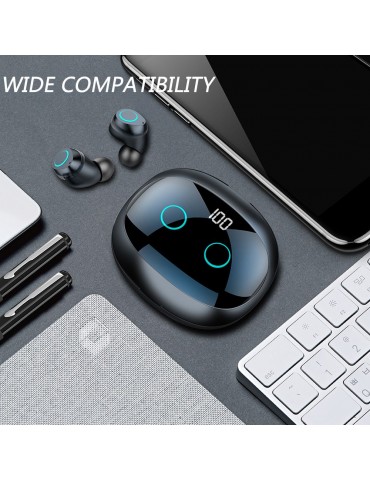 i07 BT5.0 Wireless Headphones Auto Pairing Noise Reduction Touch Control Waterproof Charge Box Digital Display