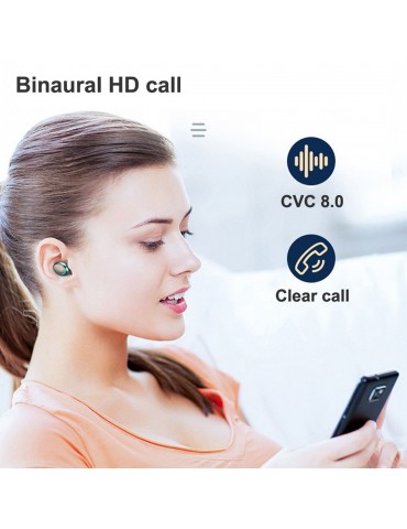 5.1 BT Connected Headset Headphone Earphone Earmuff LEDs Sensitive Touching Binaural Speaker Built-in 1500mAh High Capacity Rechargeable Batterys Storage Box Mini Portable