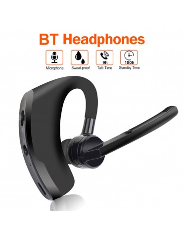 V8 Single Ear BT4.1 Headset 270 Degrees Rotation Handsfree Calls Number Broadcast Long-lasting Battery Life