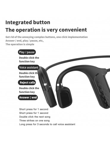 MD04 BT5.0 Headset Painless Wear Noise Reduction Clear Calls IPX5 Waterproof Sports Headset