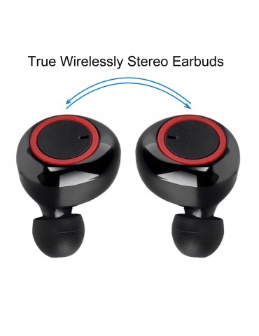 True Wirelessly Stereo BT Earphone Intelligent Noise Reduction High Clear Sound Quality Headset Waterproof Sweatproof Mini Sports Headphones with 450mAh Charging-Box