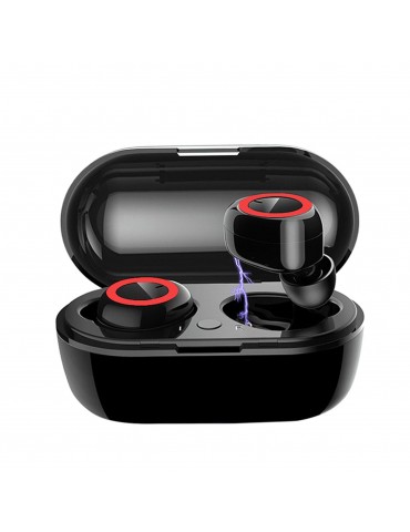 True Wirelessly Stereo BT Earphone Intelligent Noise Reduction High Clear Sound Quality Headset Waterproof Sweatproof Mini Sports Headphones with 450mAh Charging-Box