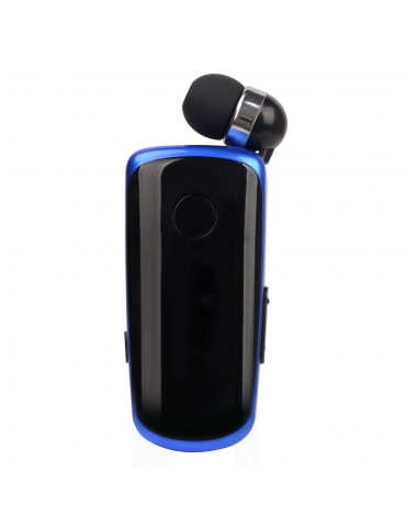 Portable Business BT Headphone Scalable Clip Type BT Noise Reduction Earphone with Incoming Call Vibration Function Blue