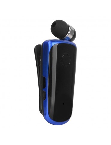 Portable Business BT Headphone Scalable Clip Type BT Noise Reduction Earphone with Incoming Call Vibration Function Blue