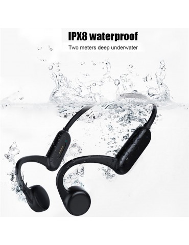 X18 Pro Bone Conduction Headphones 8GB MP3 Player Wireless BT5.0 Earphone IPX8 Waterproof Swimming Sports Headset Hands-free with Microphone