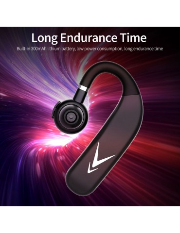 J6 Wireless BT Headphone Single Ear Business Music Earbud BT5.1 Chip Comfortable to Wear Long Endurance Time Black&Silver